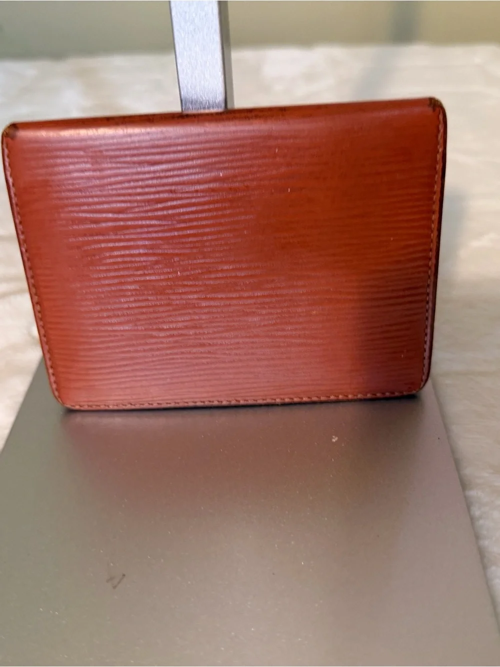 Louis Vuitton Epi Leather Card Holder in Cognac Brown